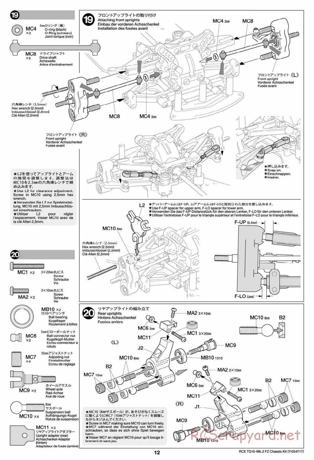 Tamiya - TG10 Mk.2 FZ Chassis - Manual - Page 12