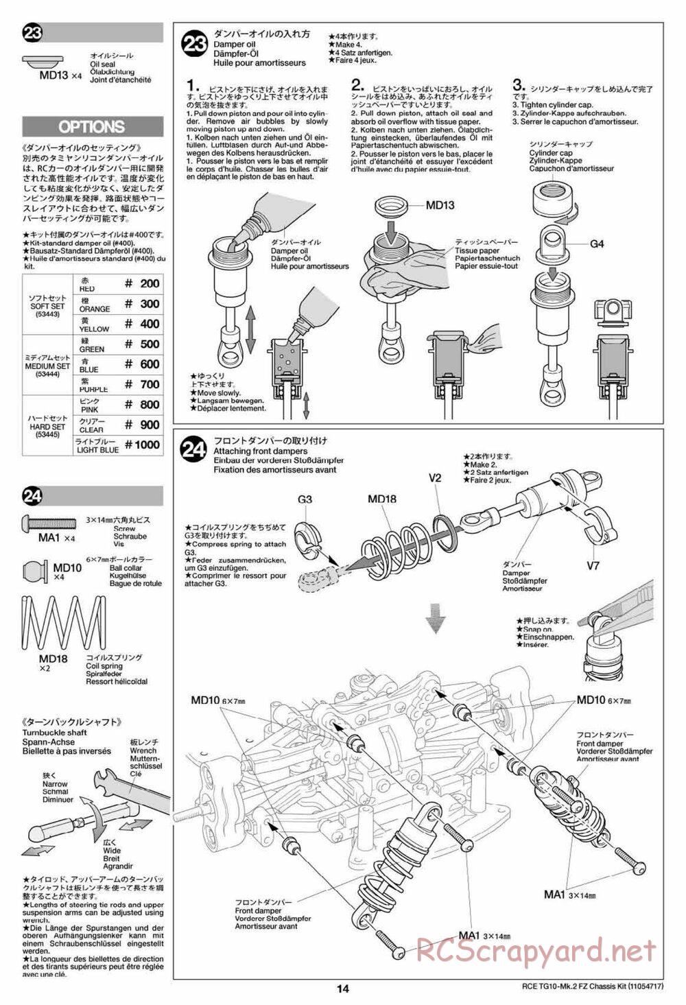 Tamiya - TG10 Mk.2 FZ Chassis - Manual - Page 14