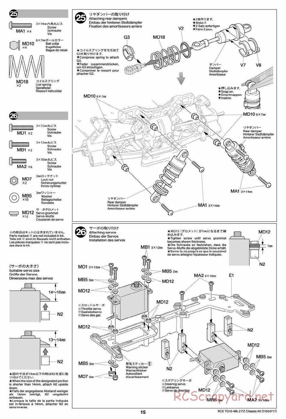 Tamiya - TG10 Mk.2 FZ Chassis - Manual - Page 15
