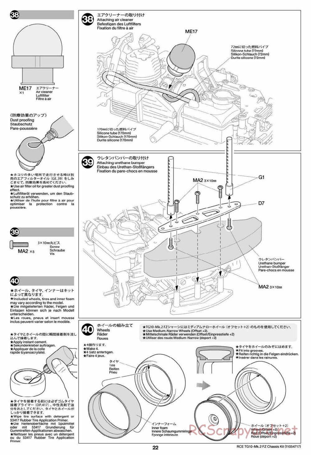 Tamiya - TG10 Mk.2 FZ Chassis - Manual - Page 22