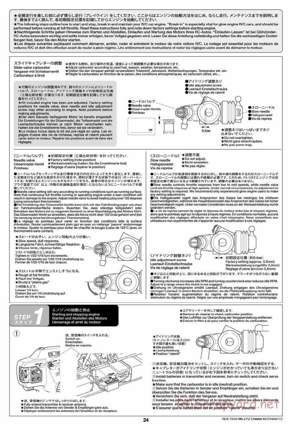 Tamiya - TG10 Mk.2 FZ Chassis - Manual - Page 24