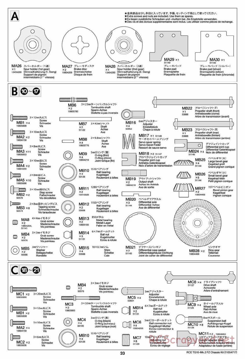 Tamiya - TG10 Mk.2 FZ Chassis - Manual - Page 33