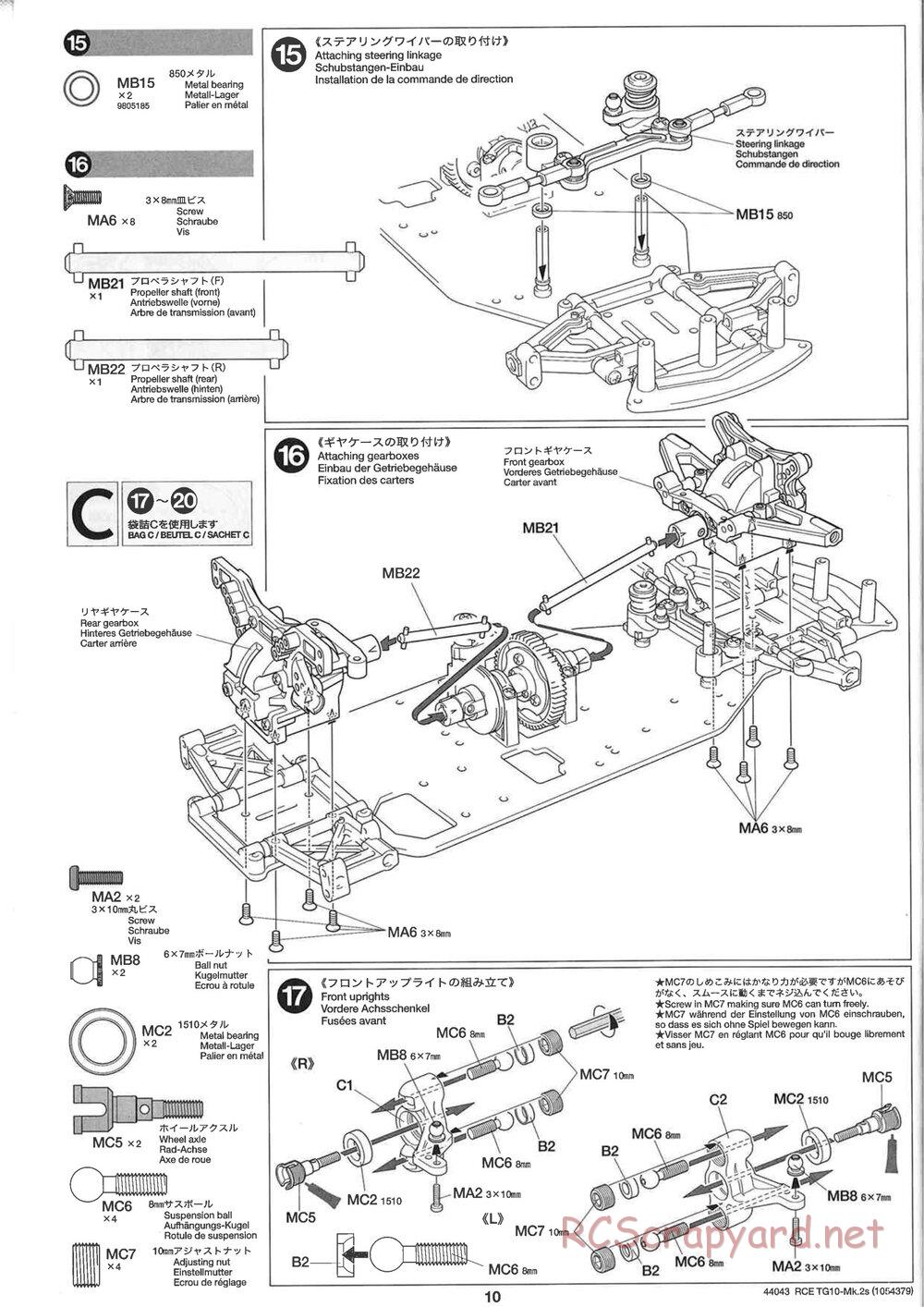 Tamiya - TG10 Mk.2s Chassis - Manual - Page 11