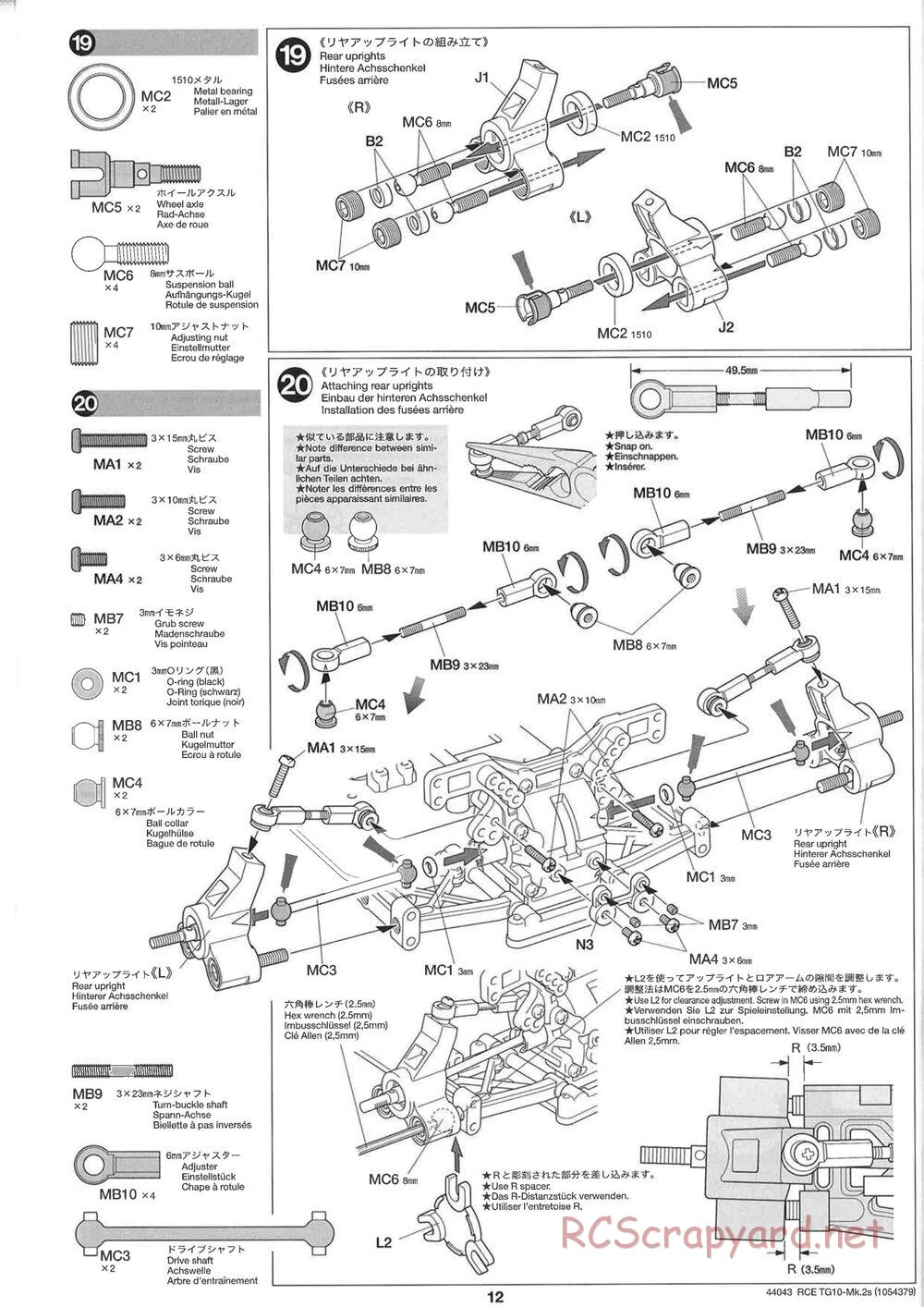 Tamiya - TG10 Mk.2s Chassis - Manual - Page 13