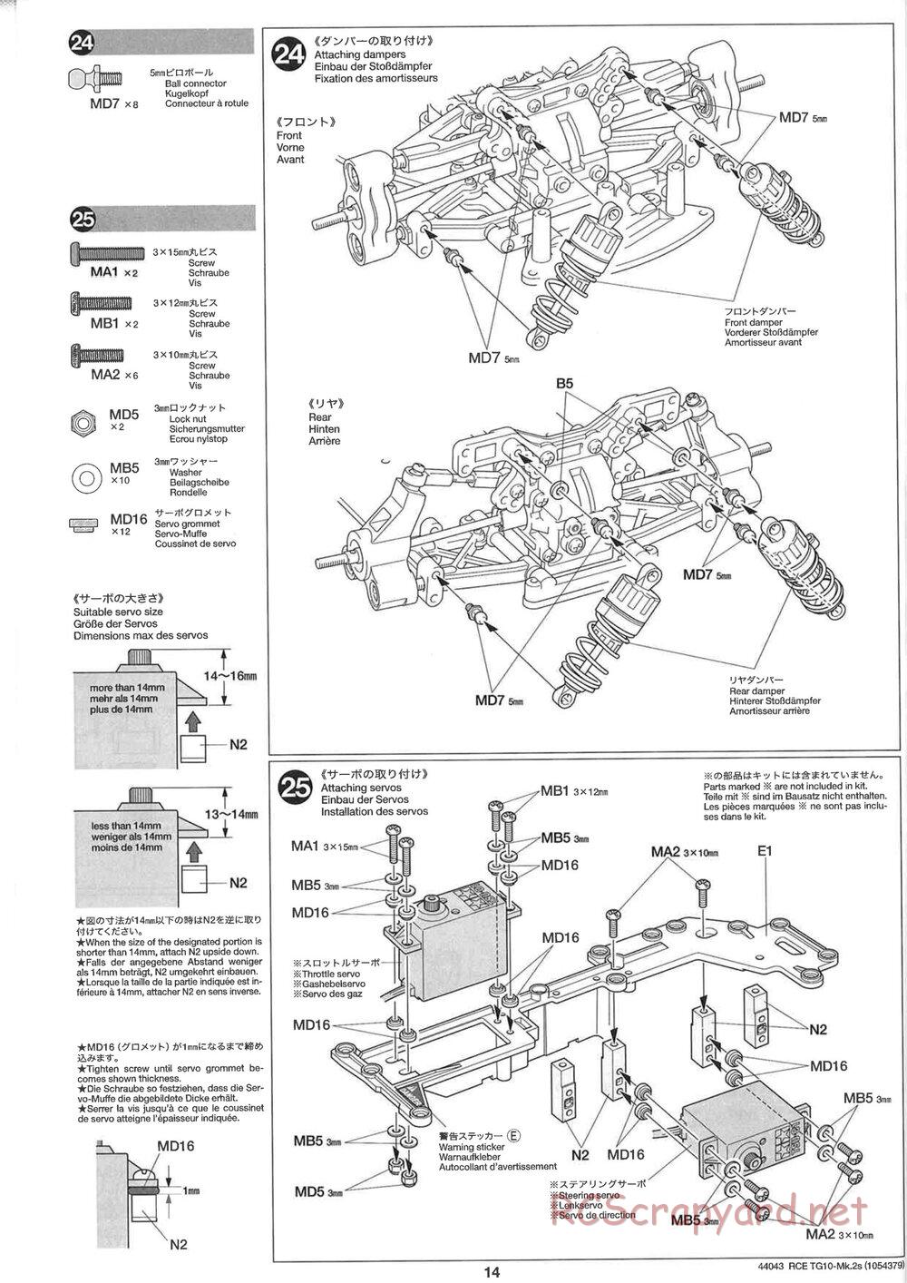 Tamiya - TG10 Mk.2s Chassis - Manual - Page 15