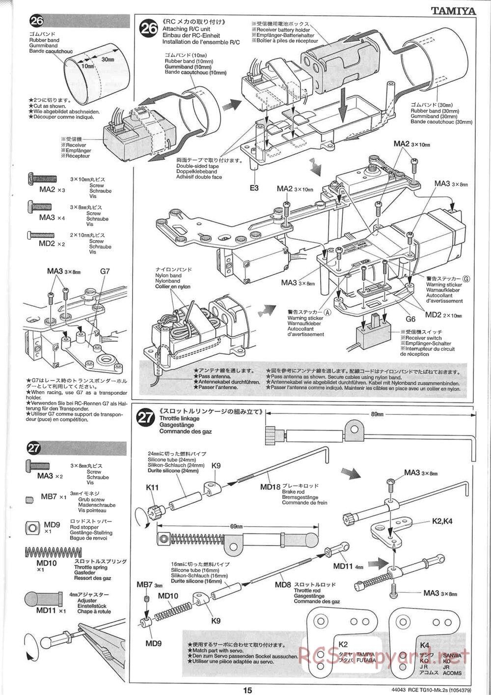Tamiya - TG10 Mk.2s Chassis - Manual - Page 16