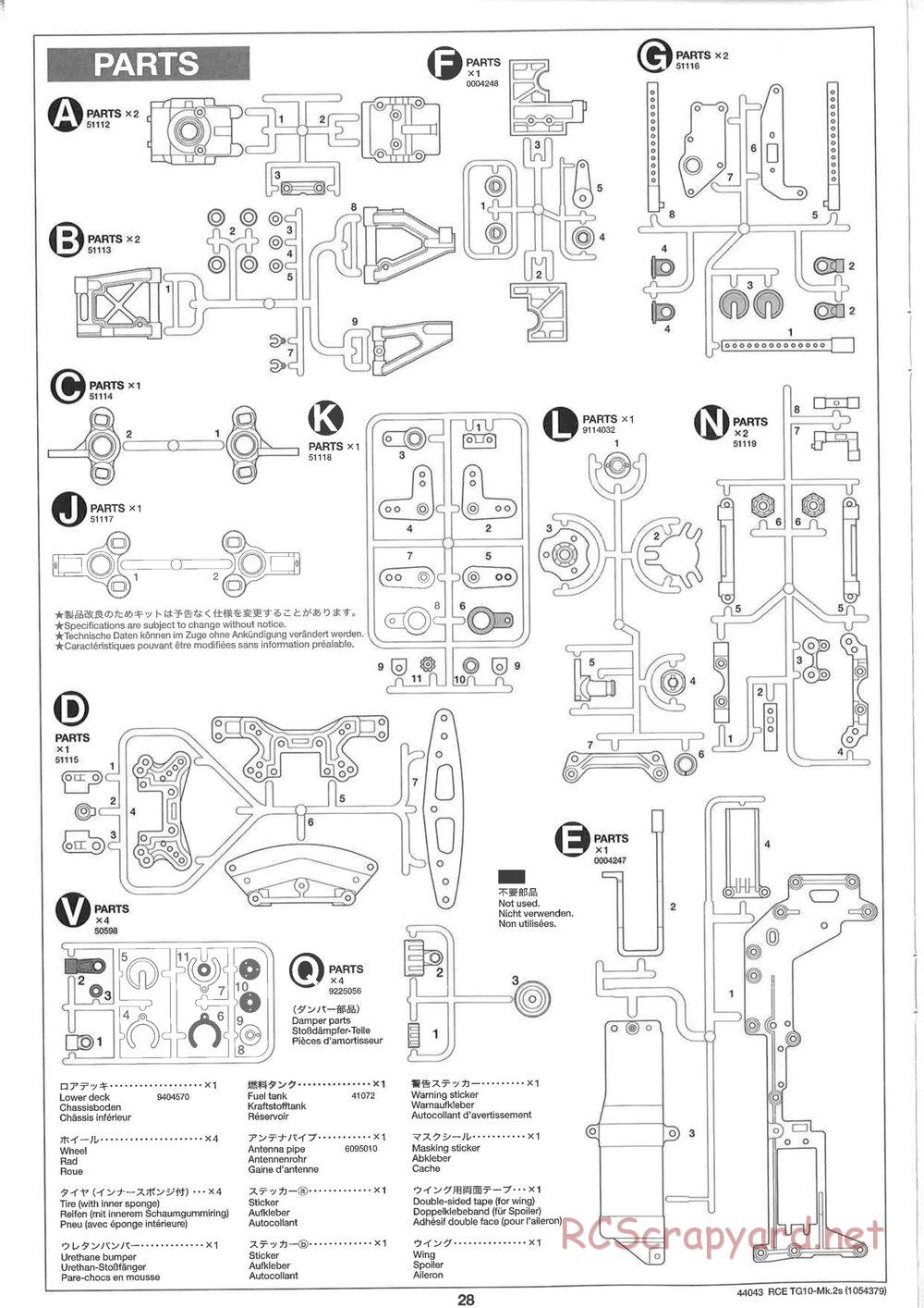 Tamiya - TG10 Mk.2s Chassis - Manual - Page 29