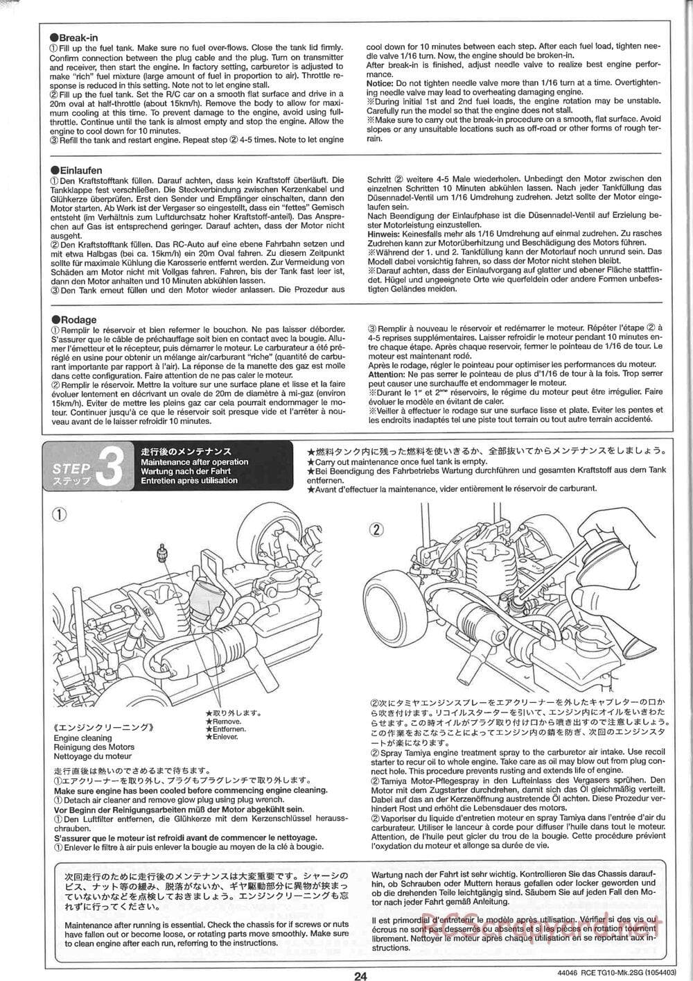 Tamiya - TG10 Mk.2SG Chassis - Manual - Page 24