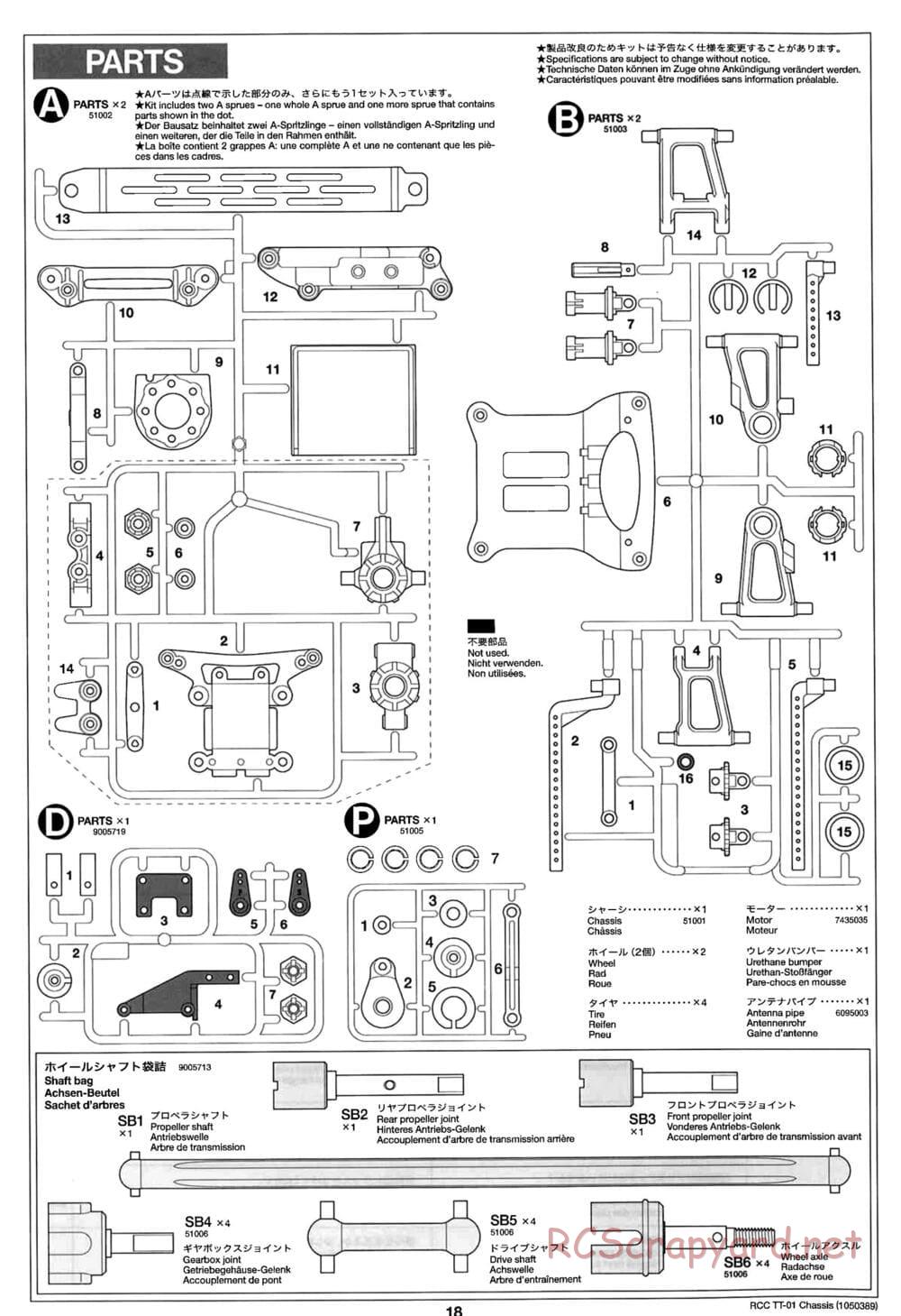 Tamiya - TT-01 Chassis - Manual - Page 18