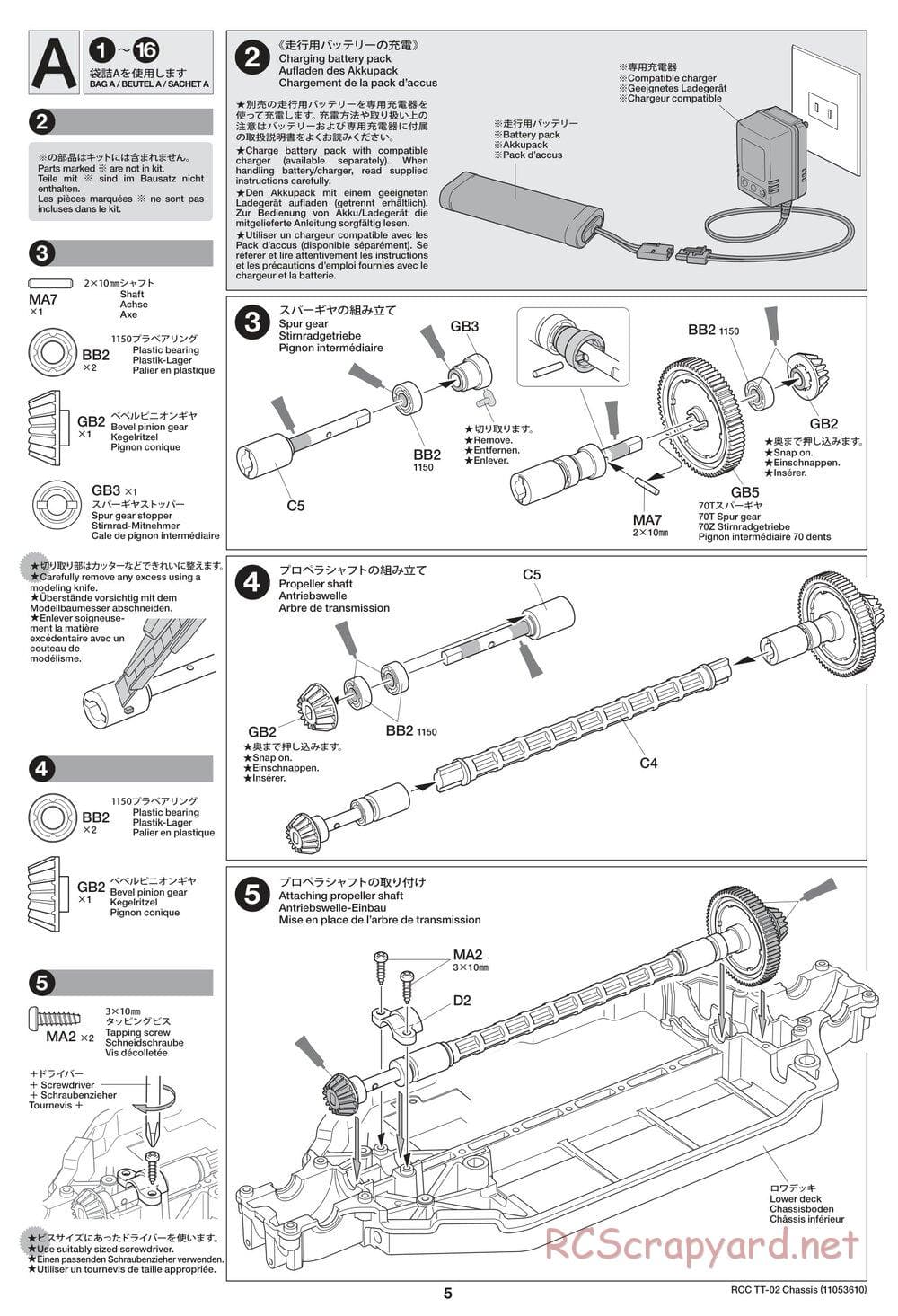 Tamiya - TT-02 Chassis - Manual - Page 5