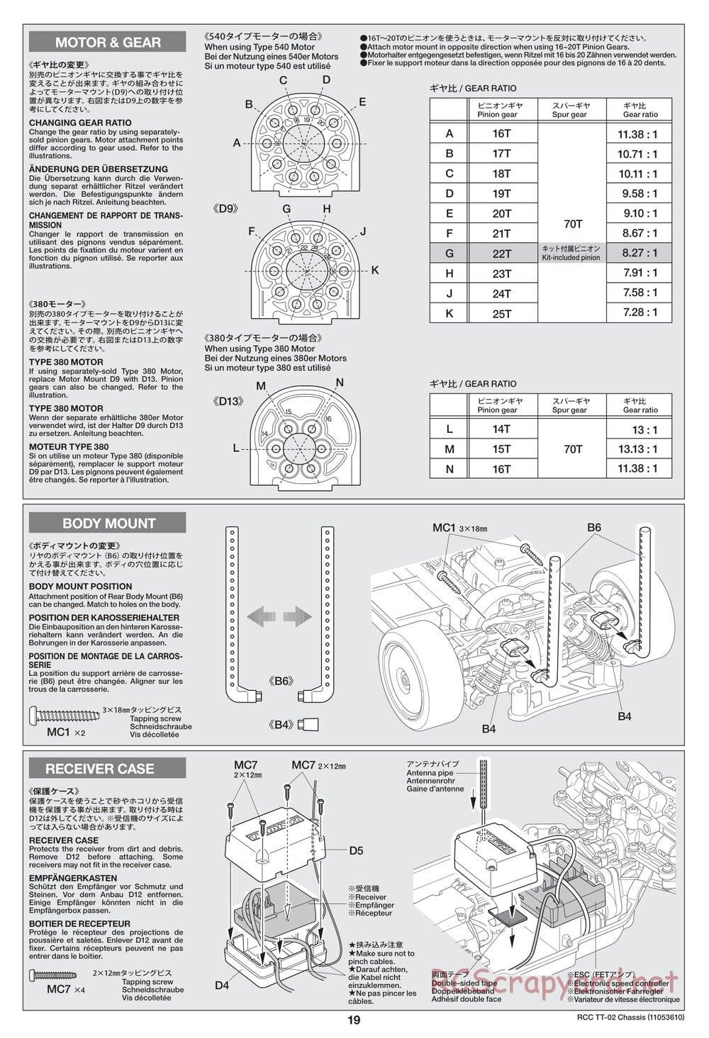 Tamiya - TT-02 Chassis - Manual - Page 19