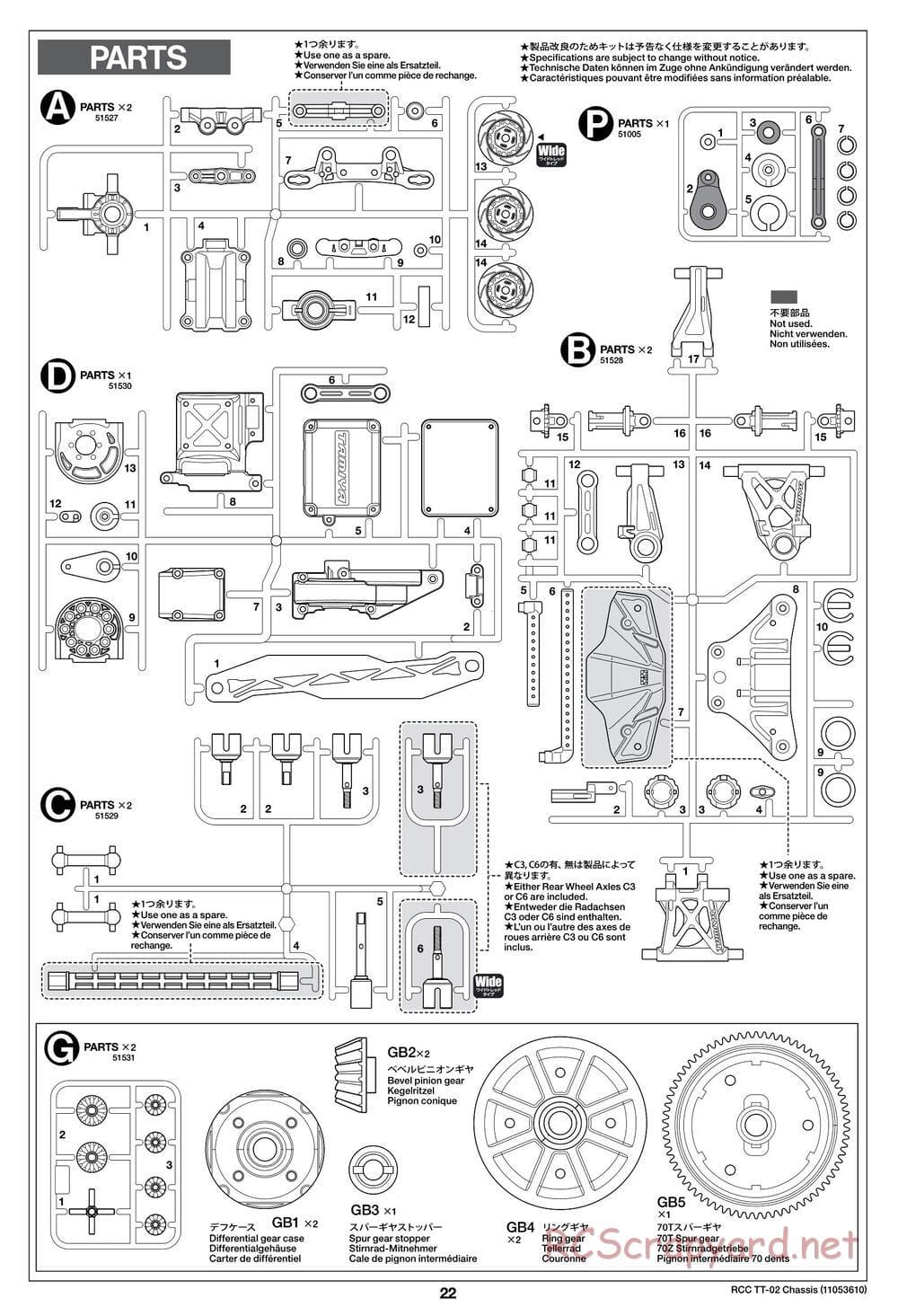 Tamiya - TT-02 Chassis - Manual - Page 22