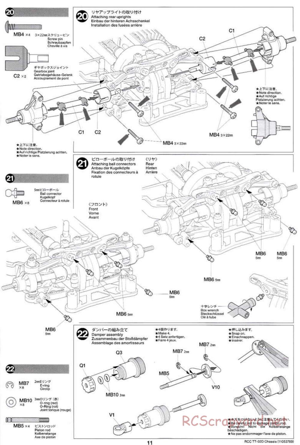 Tamiya - TT-02D Chassis - Manual - Page 11