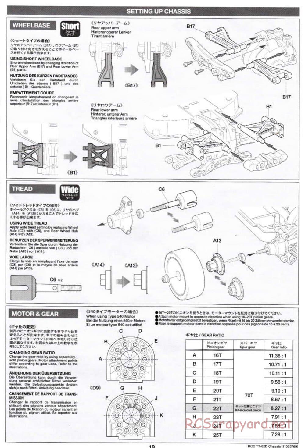 Tamiya - TT-02D Chassis - Manual - Page 19