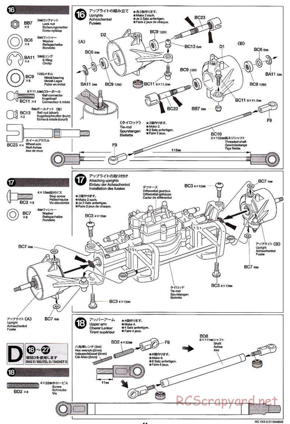 Tamiya - TXT-2 Chassis - Manual - Page 11
