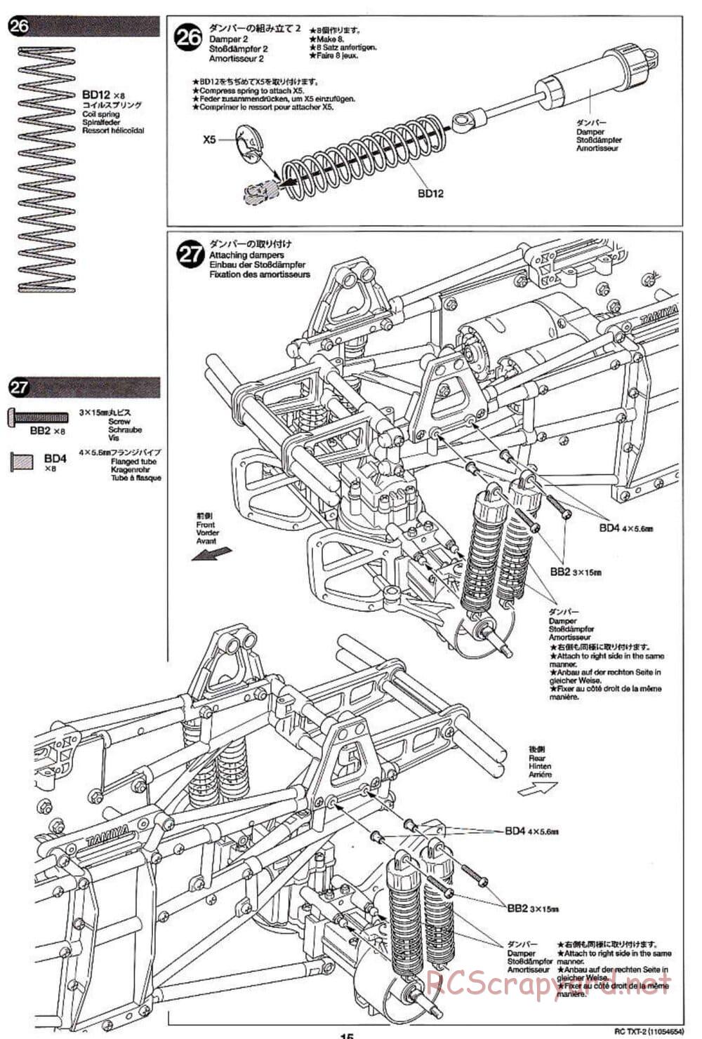 Tamiya - TXT-2 Chassis - Manual - Page 15