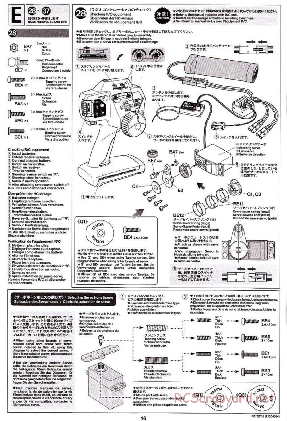 Tamiya - TXT-2 Chassis - Manual - Page 16