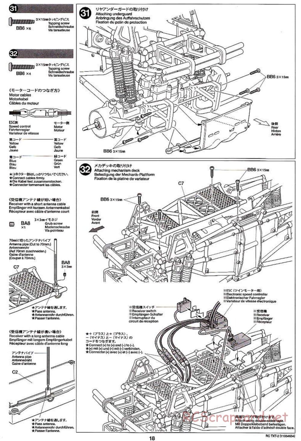 Tamiya - TXT-2 Chassis - Manual - Page 18