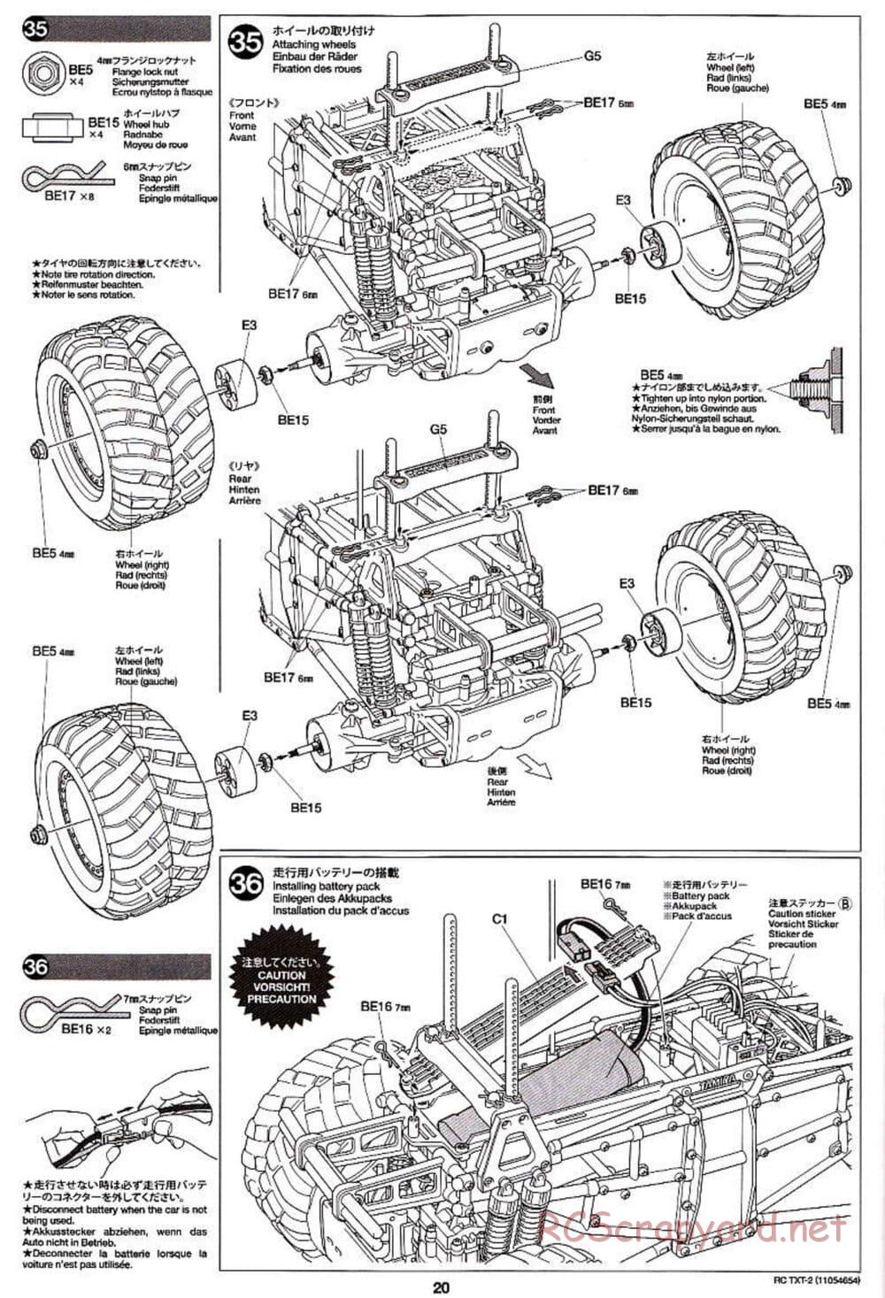 Tamiya - TXT-2 Chassis - Manual - Page 20