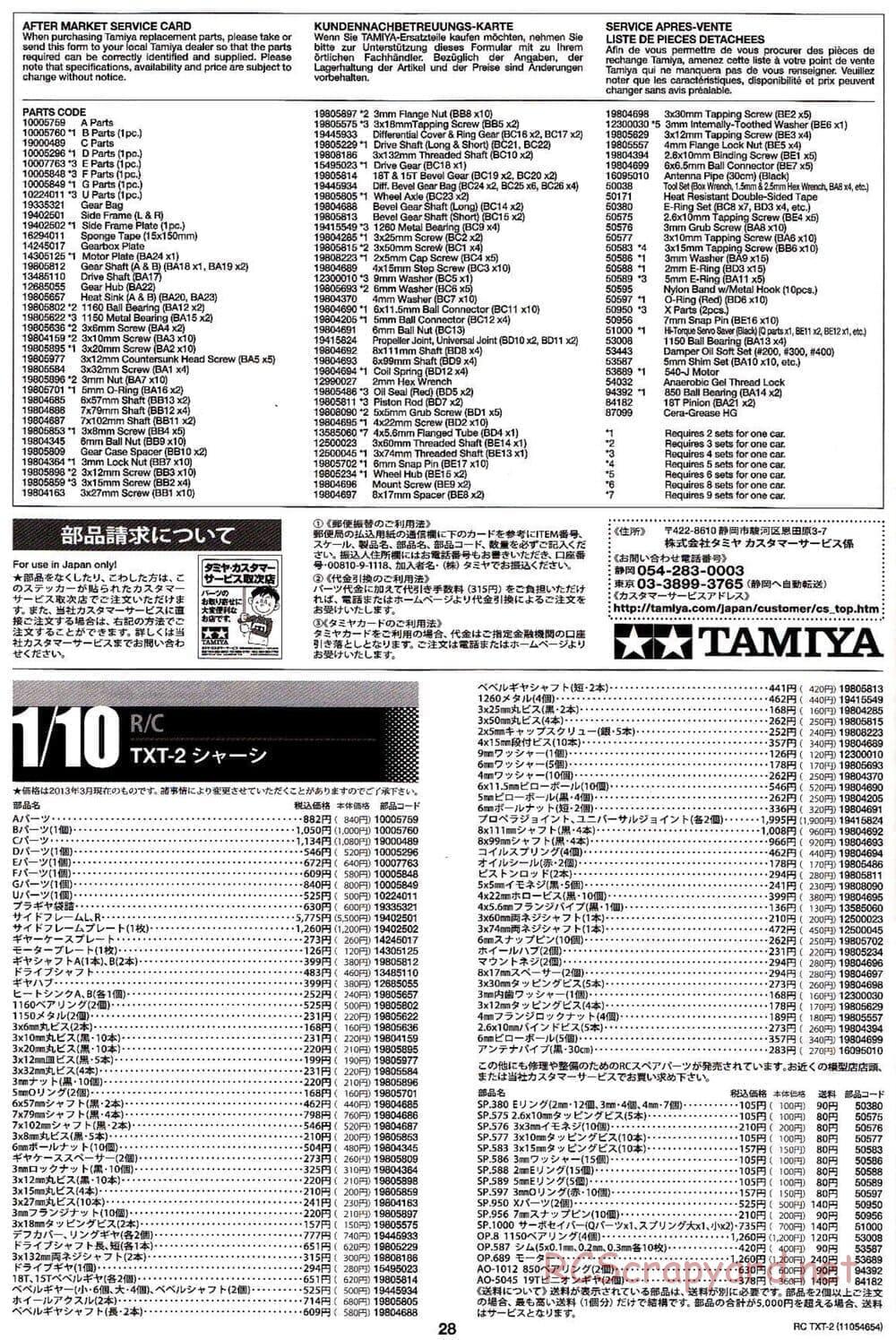 Tamiya - TXT-2 Chassis - Manual - Page 28
