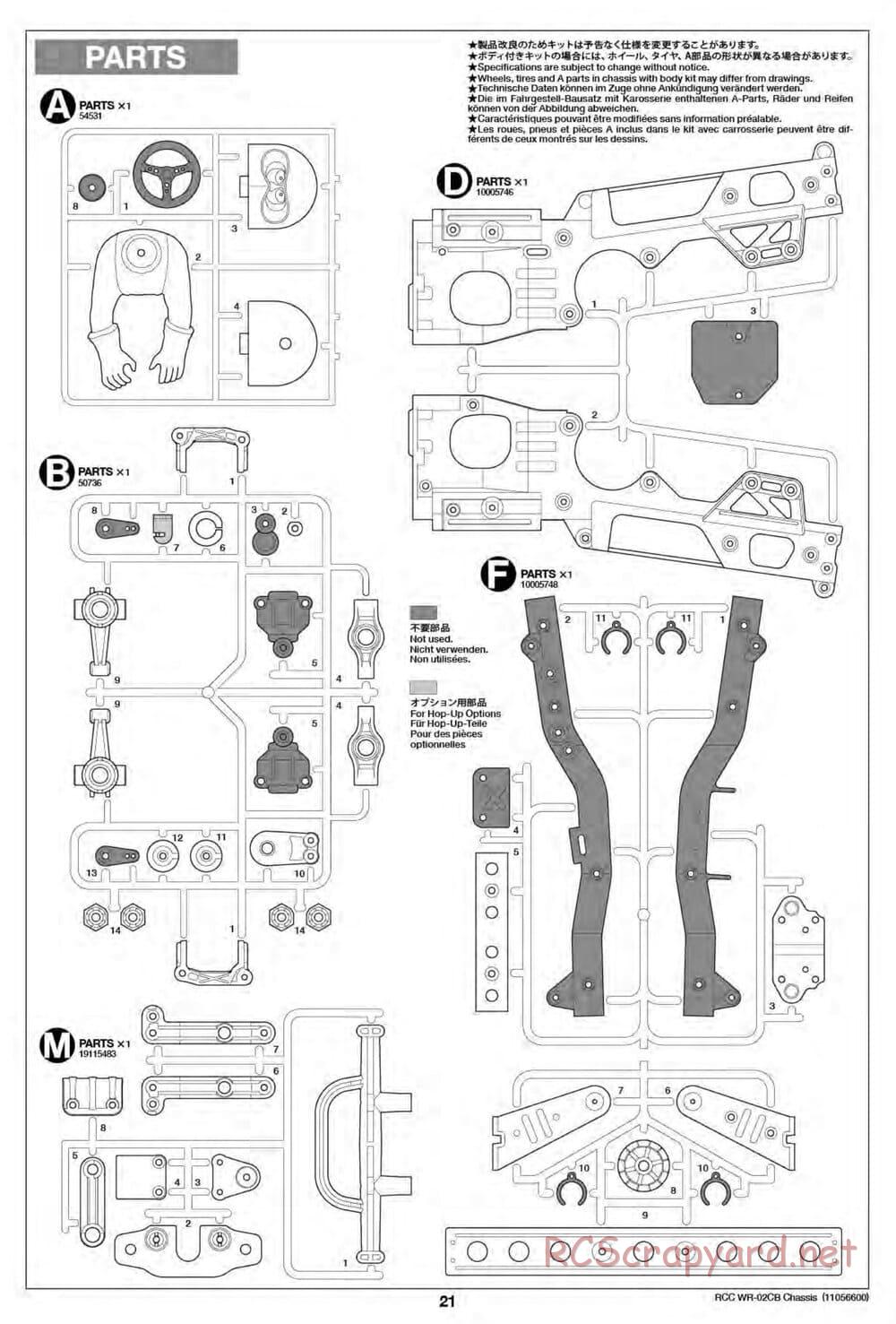 Tamiya - WR-02CB Chassis - Manual - Page 21