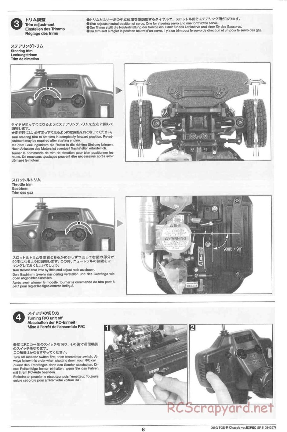 Tamiya - TGS-R Chassis - Manual - Page 8