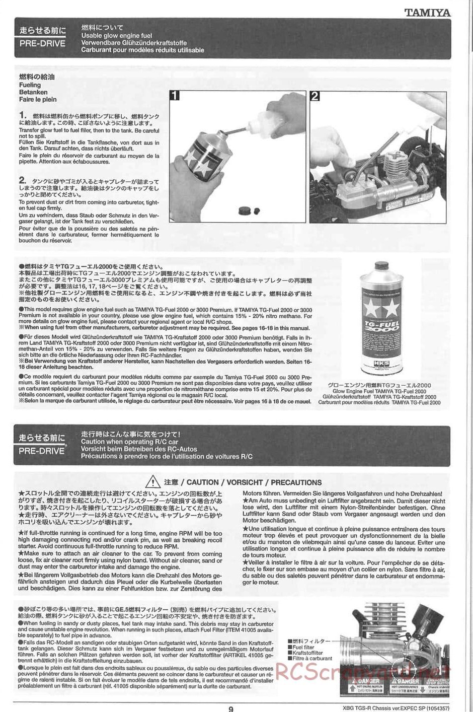 Tamiya - TGS-R Chassis - Manual - Page 9