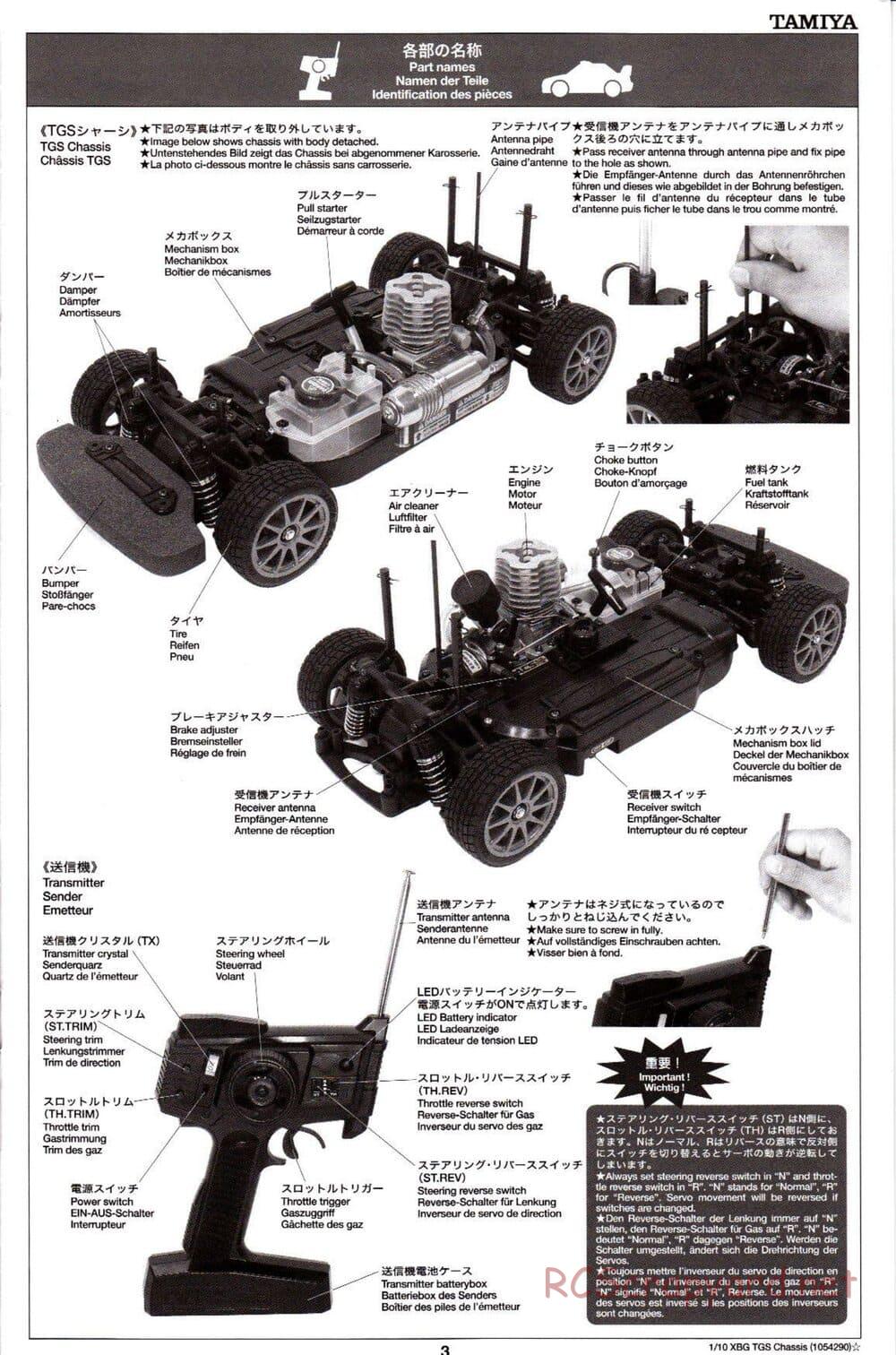 Tamiya - TGS Chassis - Manual - Page 3