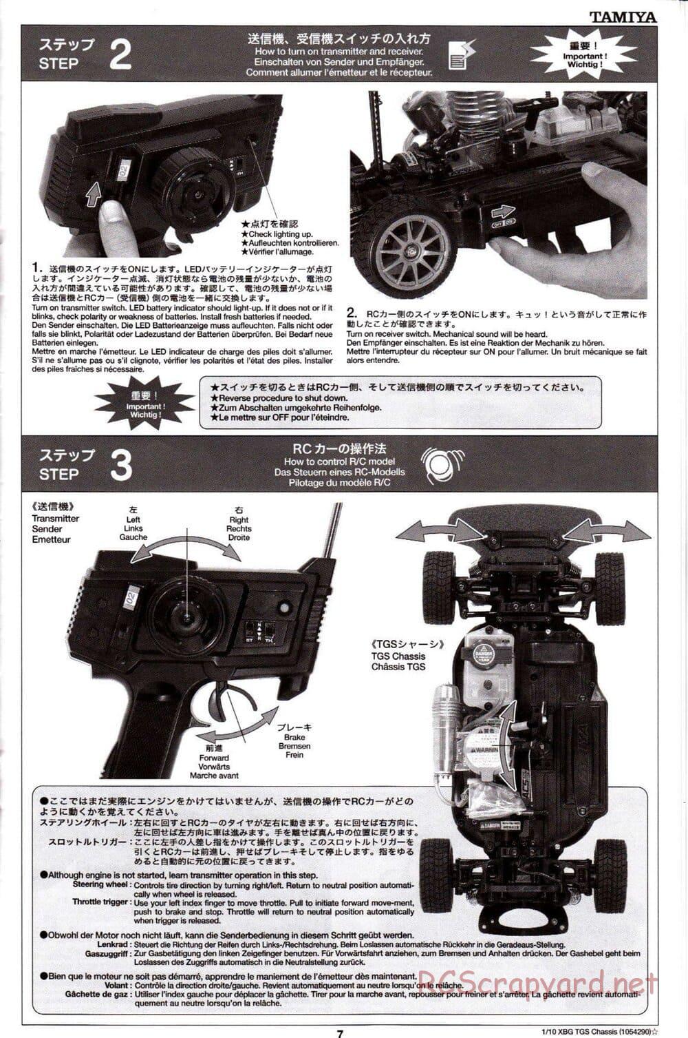 Tamiya - TGS Chassis - Manual - Page 7