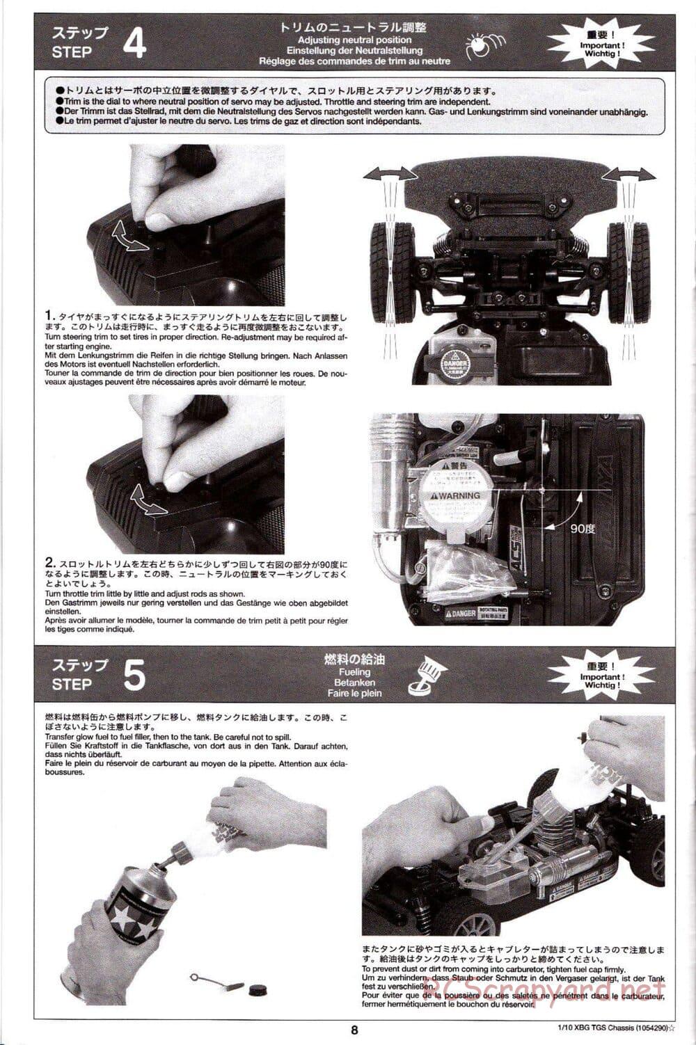 Tamiya - TGS Chassis - Manual - Page 8