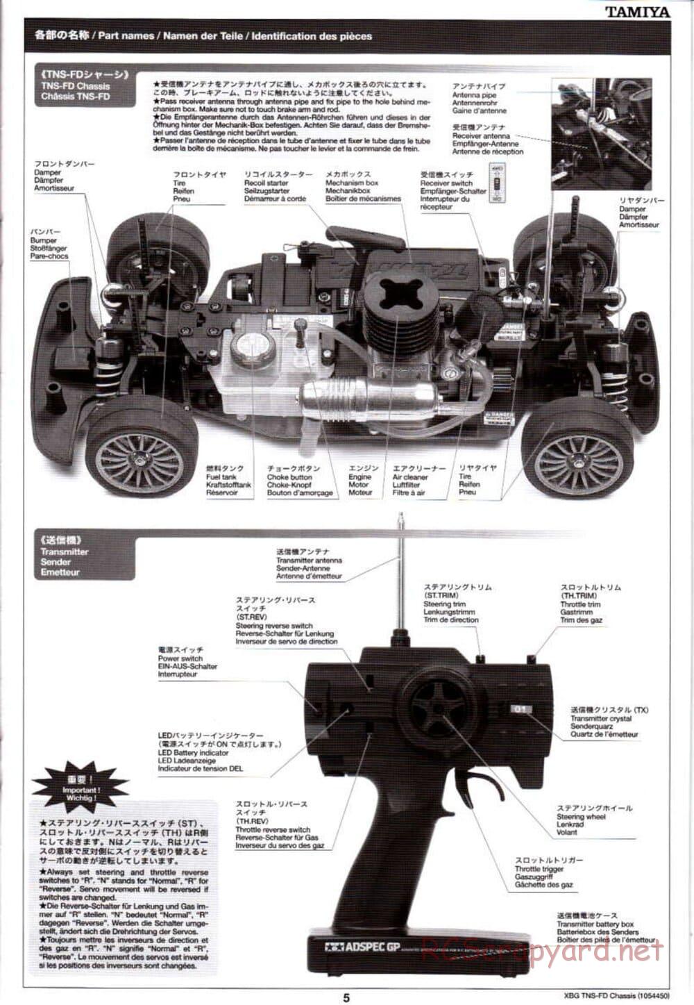 Tamiya - TNS-FD Chassis - Manual - Page 5
