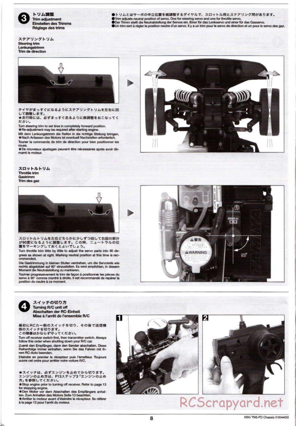 Tamiya - TNS-FD Chassis - Manual - Page 8