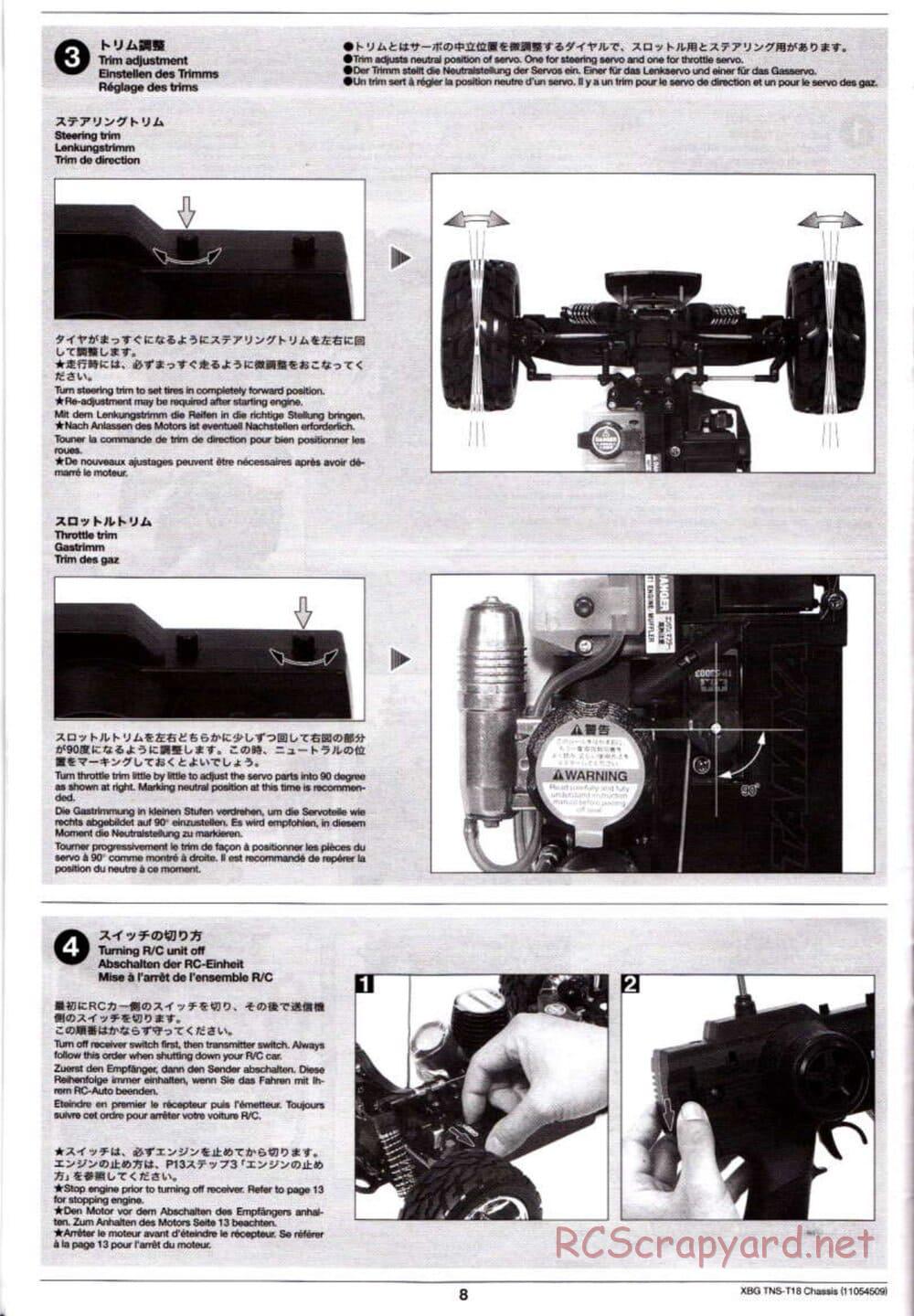 Tamiya - TNS-T18 Chassis - Manual - Page 8