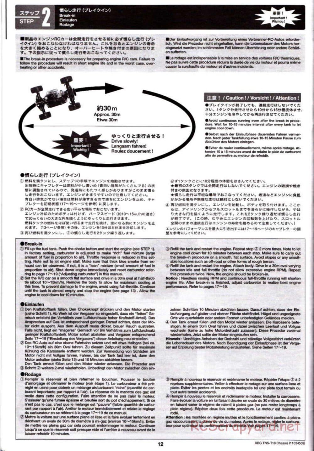 Tamiya - TNS-T18 Chassis - Manual - Page 12