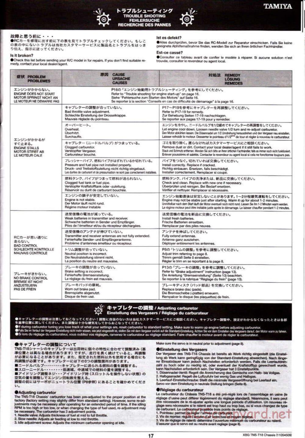 Tamiya - TNS-T18 Chassis - Manual - Page 17