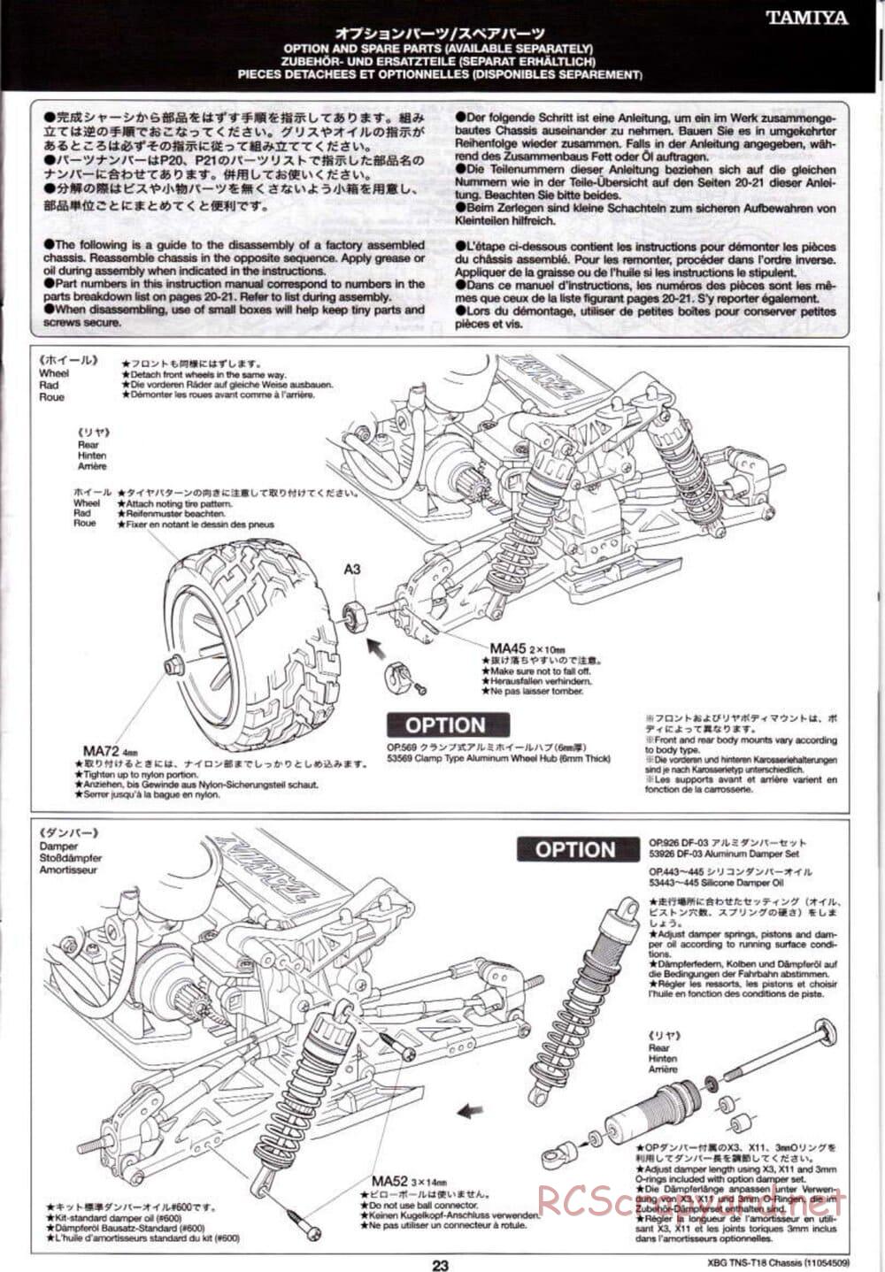 Tamiya - TNS-T18 Chassis - Manual - Page 23
