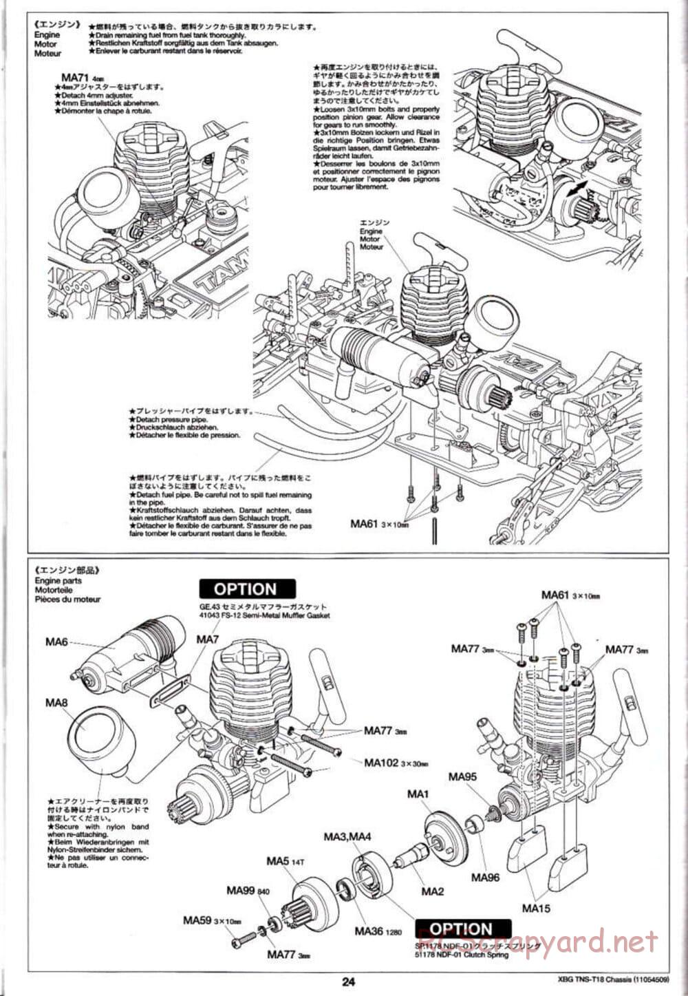 Tamiya - TNS-T18 Chassis - Manual - Page 24