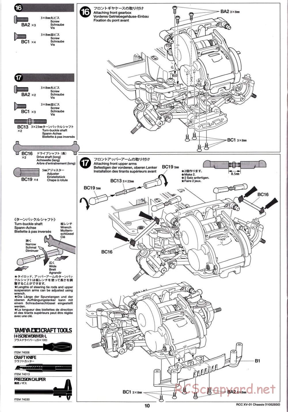 Tamiya - XV-01 Chassis - Manual - Page 10
