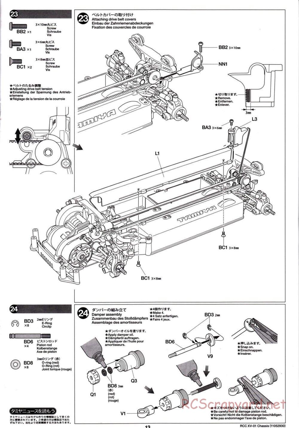 Tamiya - XV-01 Chassis - Manual - Page 13
