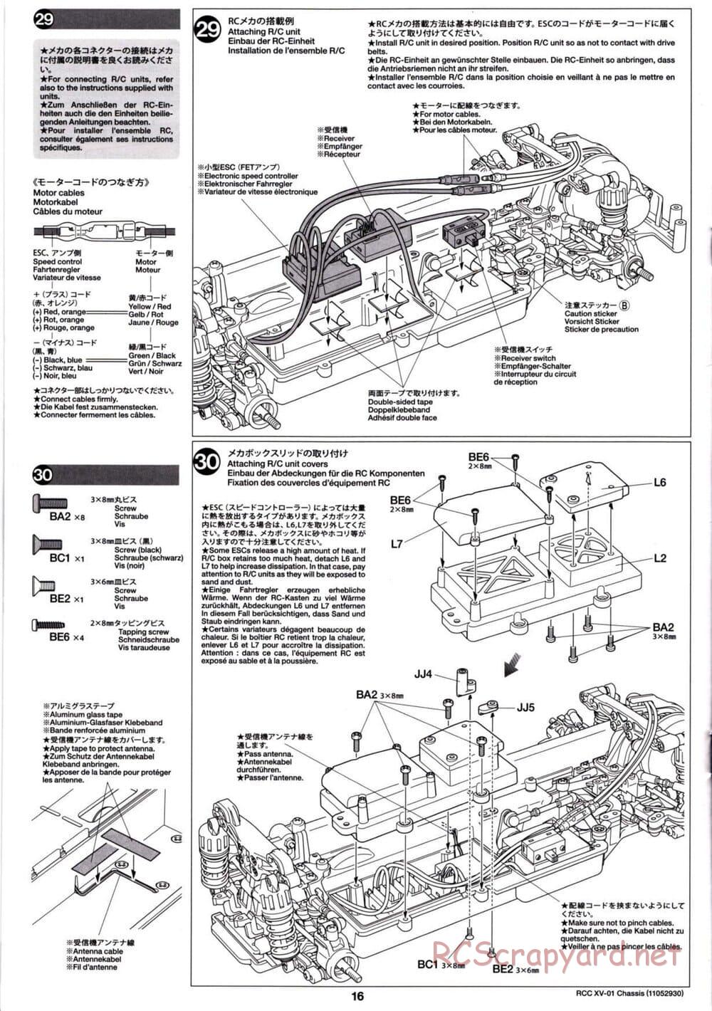 Tamiya - XV-01 Chassis - Manual - Page 16