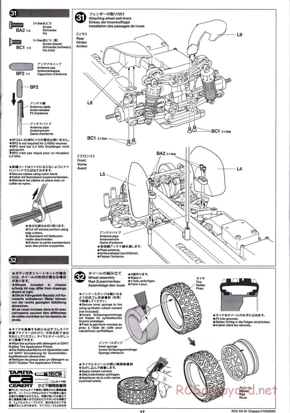 Tamiya - XV-01 Chassis - Manual - Page 17