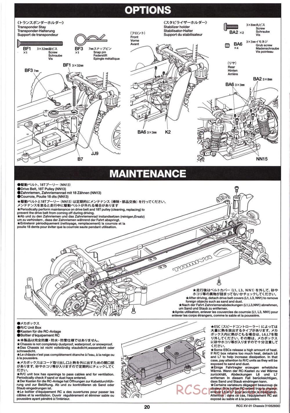 Tamiya - XV-01 Chassis - Manual - Page 21