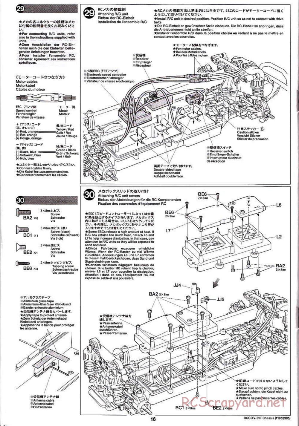 Tamiya - XV-01T Chassis - Manual - Page 16