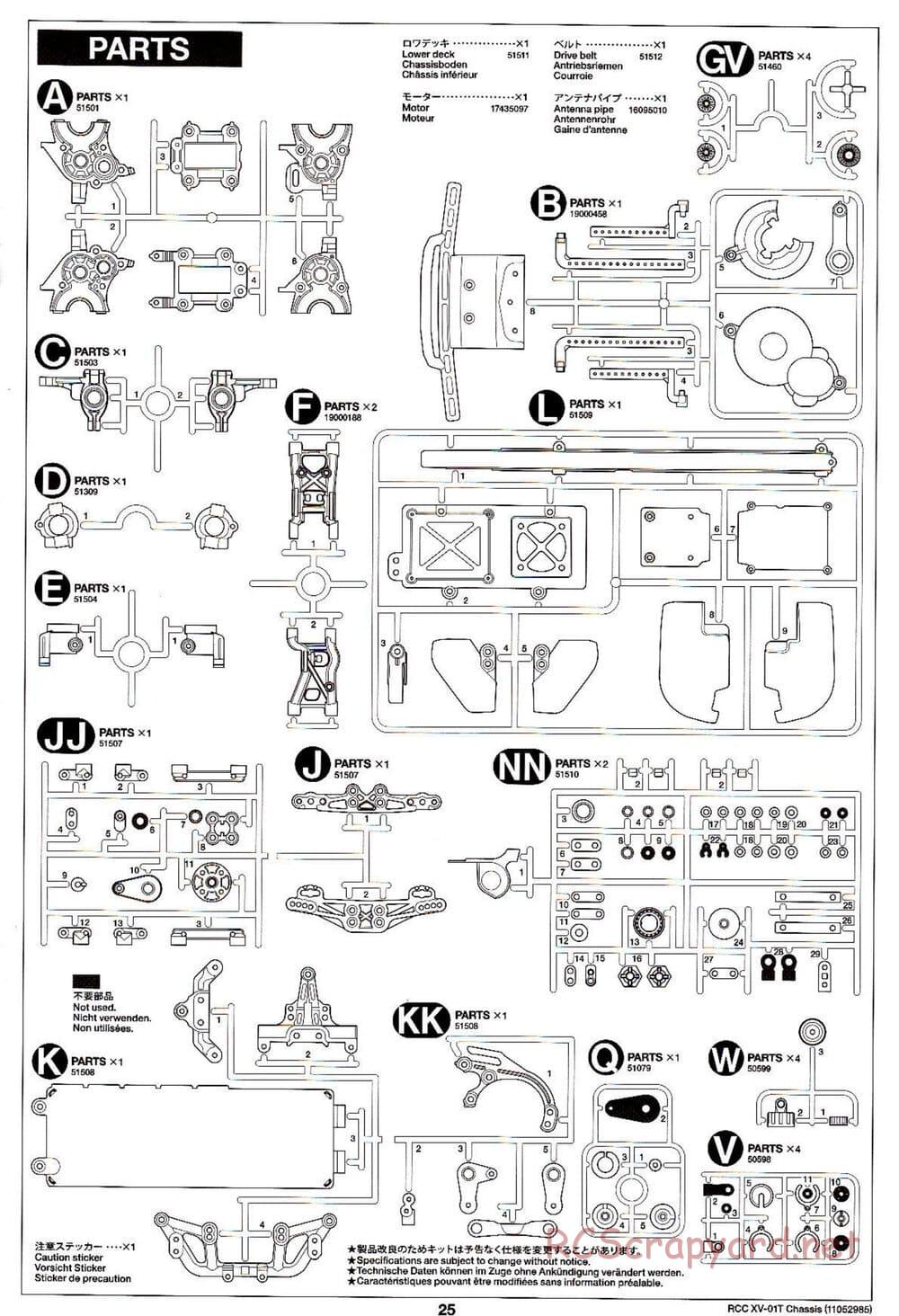 Tamiya - XV-01T Chassis - Manual - Page 25