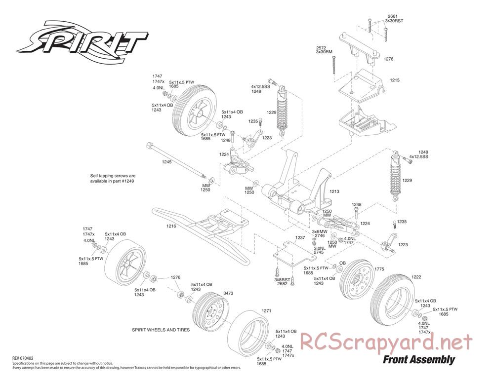 Traxxas - Spirit (1995) - Exploded Views - Page 2