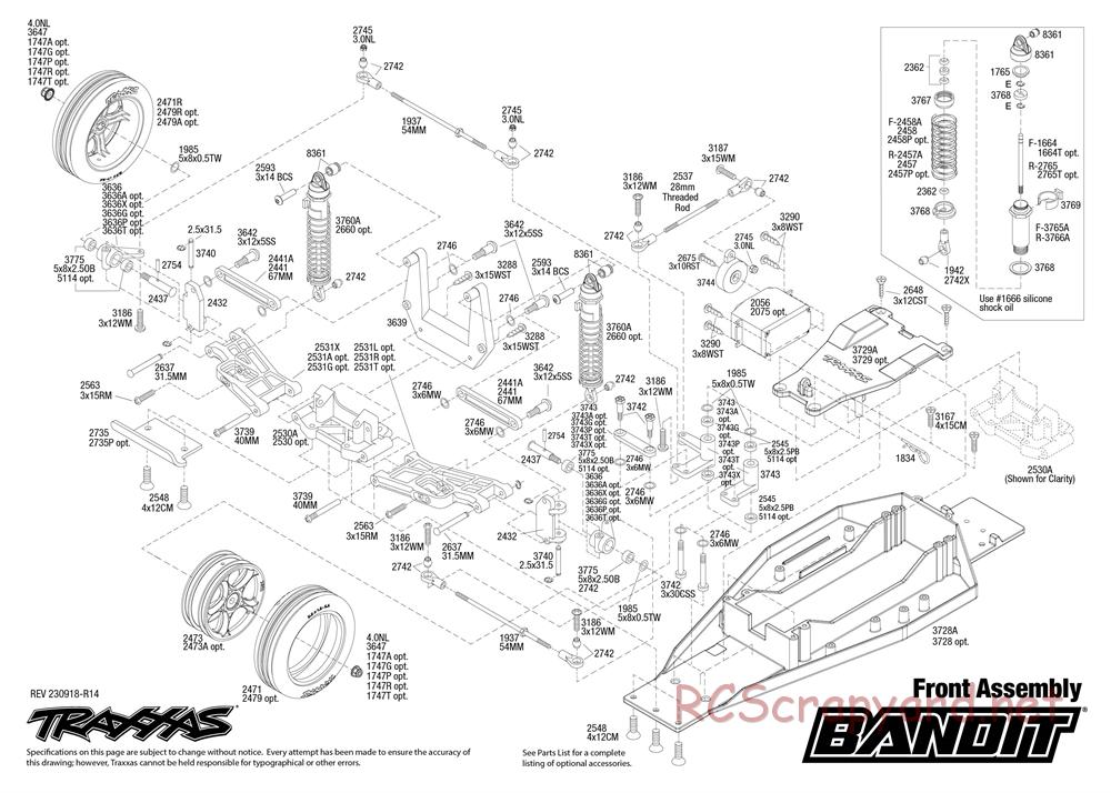 Traxxas - Bandit XL-5 (2015) - Exploded Views - Page 2