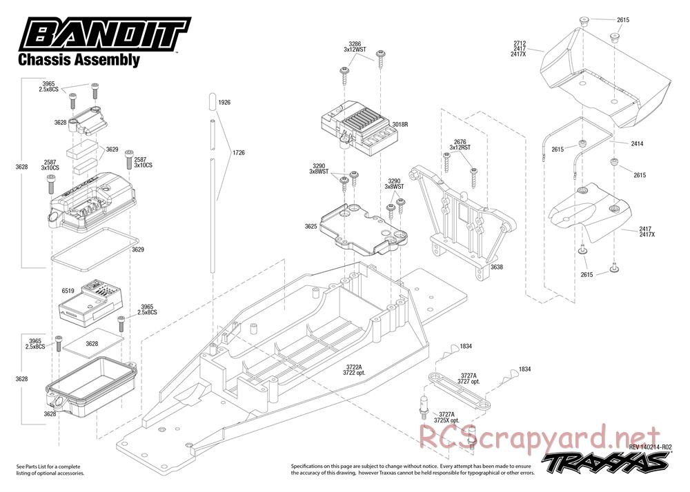 Traxxas - Bandit XL-5 (2013) - Exploded Views - Page 1