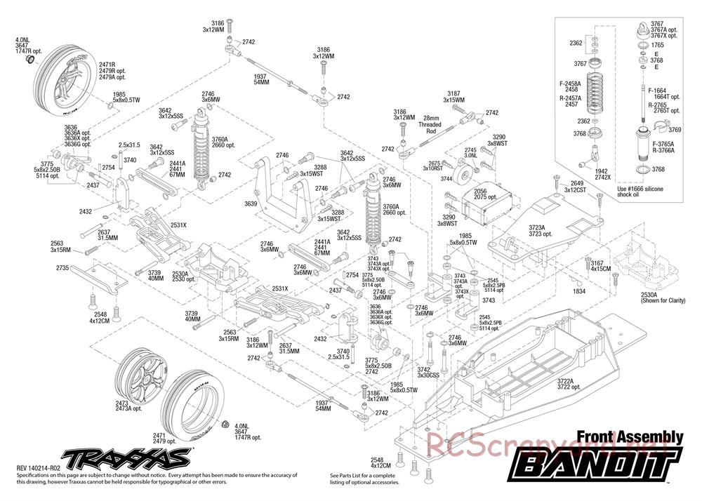 Traxxas - Bandit XL-5 (2013) - Exploded Views - Page 2