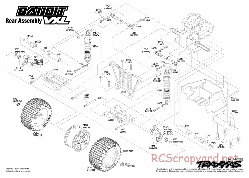 Traxxas - Bandit VXL (2010) - Exploded Views - Page 3