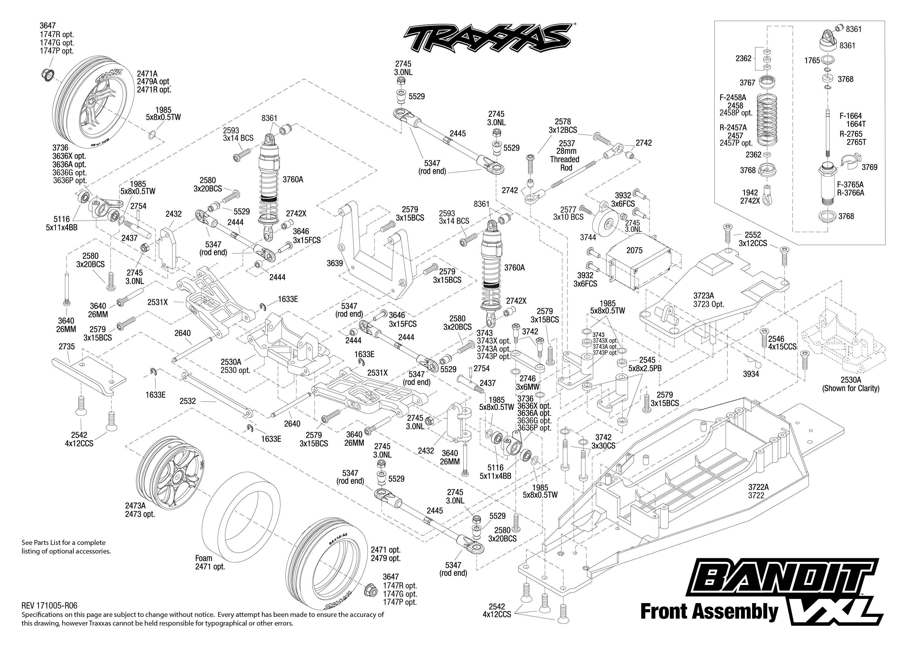 Traxxas - Bandit VXL TSM (2015) - Exploded Views - Page 2